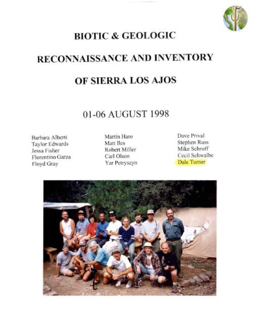 Biotic and Geologic Reconnaissance and Inventory of Sierra Los Ajos