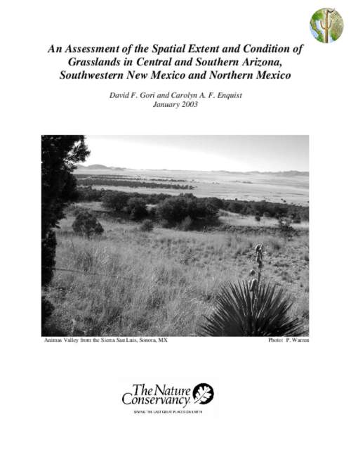 An Assessment of the Spatial Extent and Condition of Grasslands in Central and Southern Arizona, Southwestern New Mexico