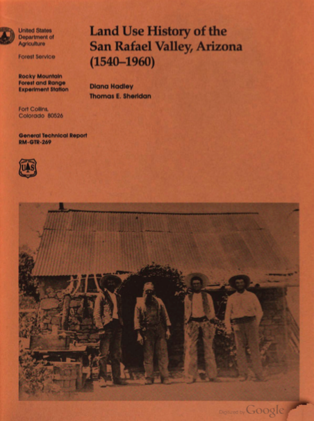 Cover of Land Use History of the San Rafael Valley, Arizona (1540-1960) Cover of Land Use History of the San Rafael Valley, Arizona (1540-1960)
