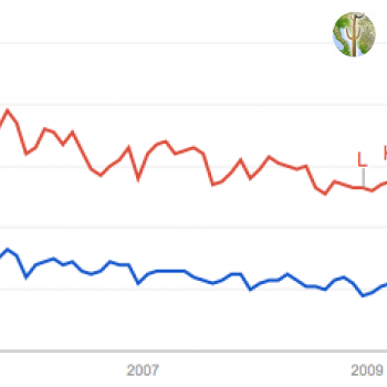 Graph: Interest in "Conservation" and "Environment" declining