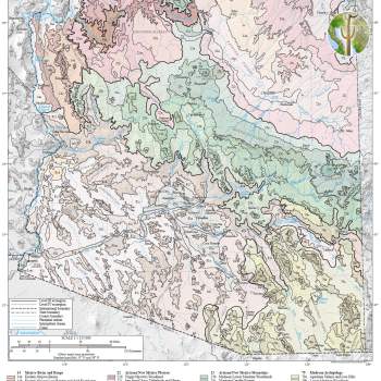Ecoregions of Arizona by USGS - map image