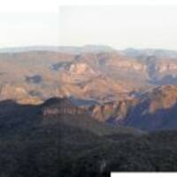 Panorama of the country around the Rio Aros