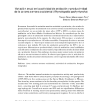 Annual variation in reproductive activity and productivity of the Thick-billed Parrot (Rhynchopsitta pachyrhyncha)