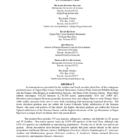 Ajo Peak To Tinajas Altas: Flora Of Southwestern Arizona: An Introduction