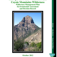 Baboquivari Peak and Coyote Mountains Wilderness Management Plan Environmental Assessment