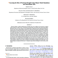 Assessing the Risk of Persistent Drought Using Climate Model Simulations and Paleoclimate Data