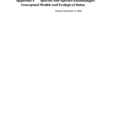 Appendix F - Species and Species Assemblages: Conceptual Models and Ecological Status