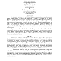 The Tropical Madrean Flora of Yécora, Sonora, Mexico