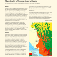 Flora and History of the Tónichi Area on the Río Yaqui, Municipality of Soyopa, Sonora, Mexico