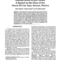 Another Jewel in the Crown: A Report on the Flora of the Sierra de los Ajos, Sonora, Mexico