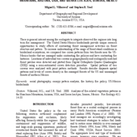 Analysis of fire-related Vegetation Patterns in the Huachuca Mountains, Arizona, USA, and Sierra los Ajos, Sonora, Mexico