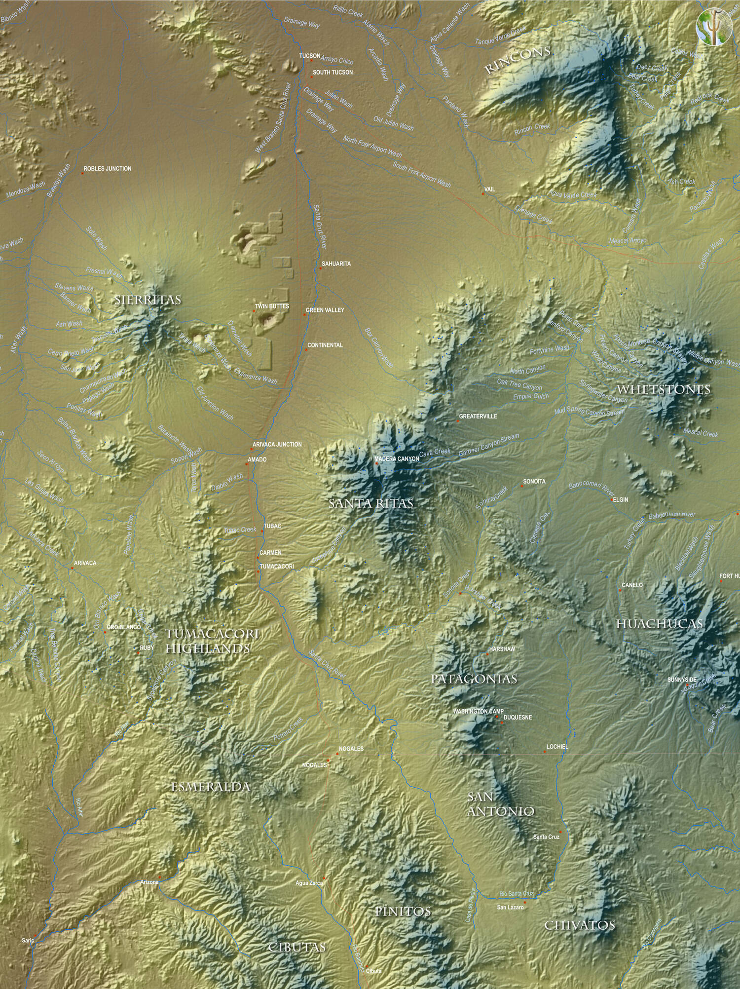 Santa Cruz River Watershed Map